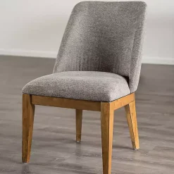 Kirklands Home Upholstered Cassie Dining Chairs, Set of 2 Gray New