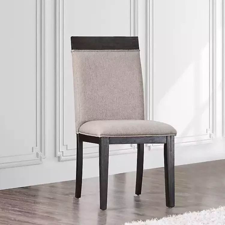 Kirklands Home Upholstered Erin Dining Chairs, Set of 2 Gray New