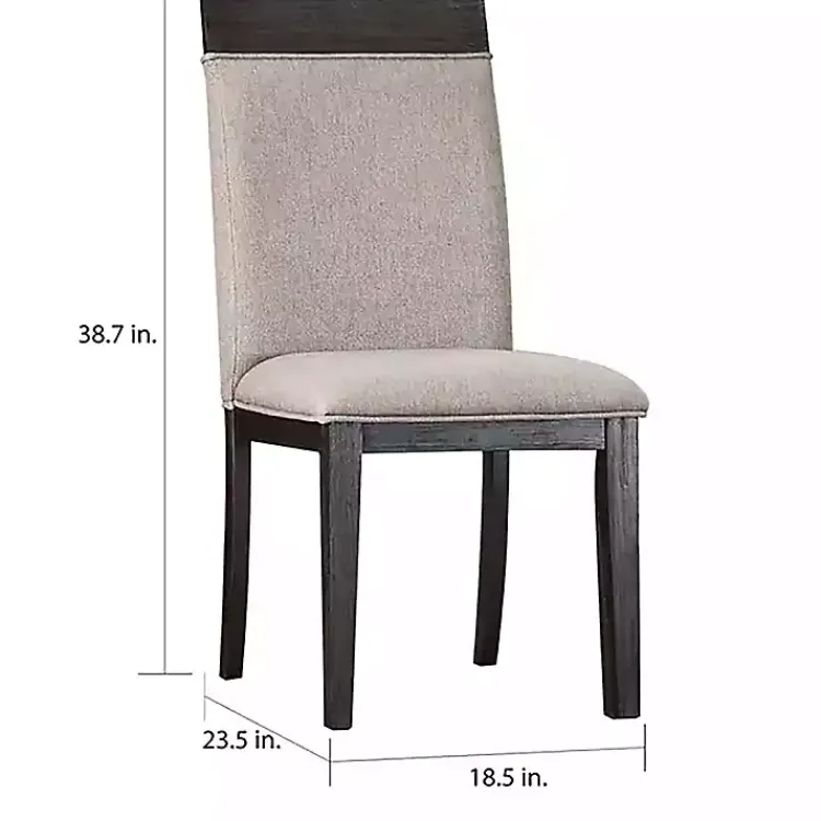 Kirklands Home Upholstered Erin Dining Chairs, Set of 2 Gray New