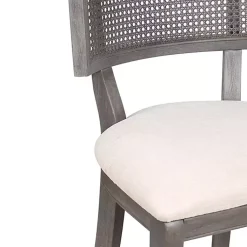 Kirklands Home Gray Upholstered Farmhouse Counter Stool Sale