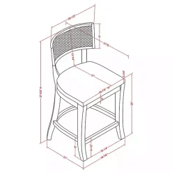 Kirklands Home Gray Upholstered Farmhouse Counter Stool Sale