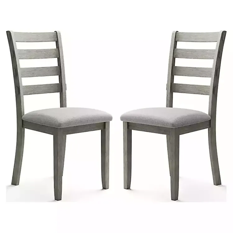 Kirklands Home Upholstered Lucas Dining Chairs, Set of 2 Gray Hot