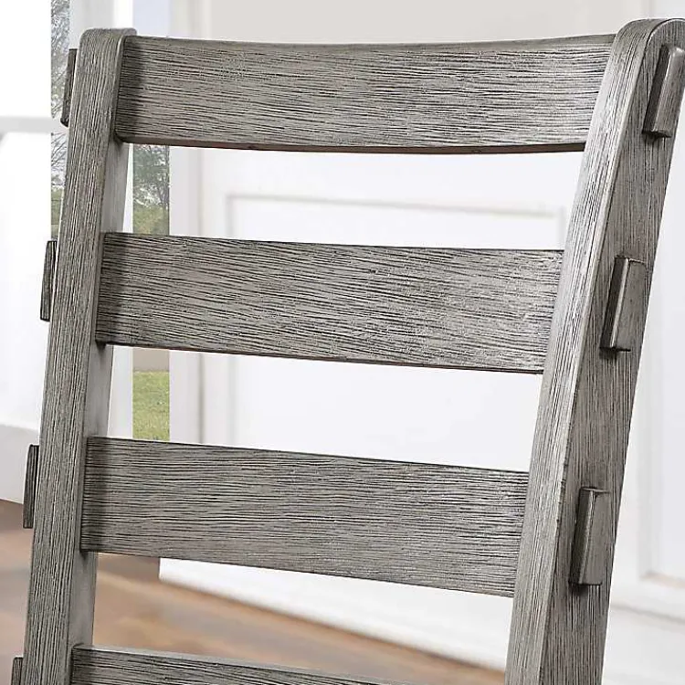 Kirklands Home Upholstered Lucas Dining Chairs, Set of 2 Gray Hot