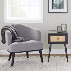 Kirklands Home Upholstered Midcentury Modern Accent Chair Gray Sale