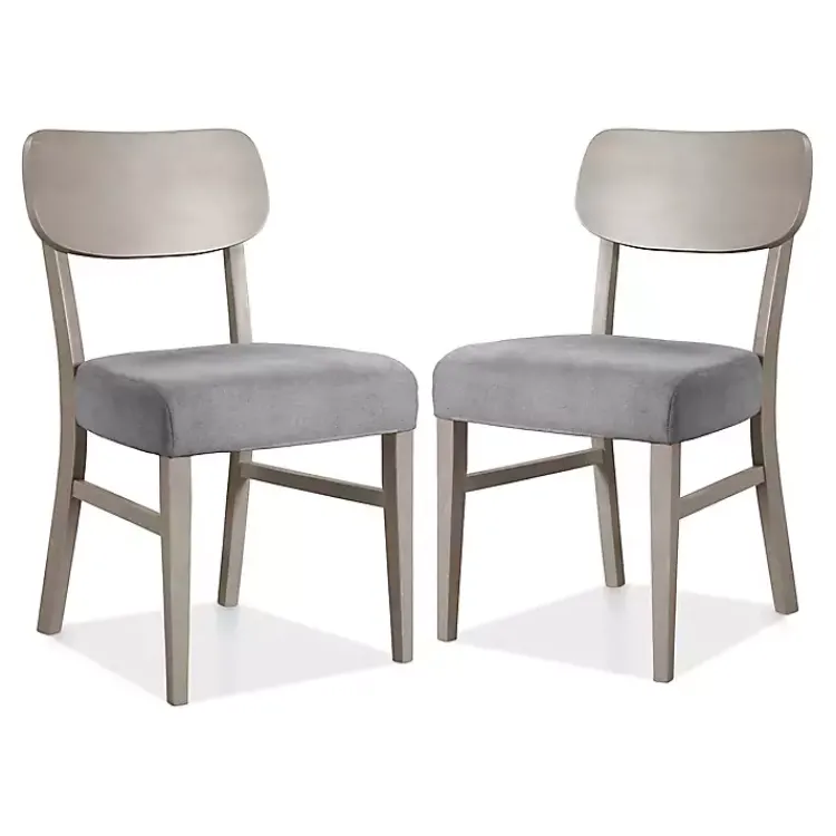 Kirklands Home Upholstered Porter Dining Chairs, Set of 2 Gray Hot