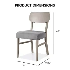 Kirklands Home Upholstered Porter Dining Chairs, Set of 2 Gray Hot
