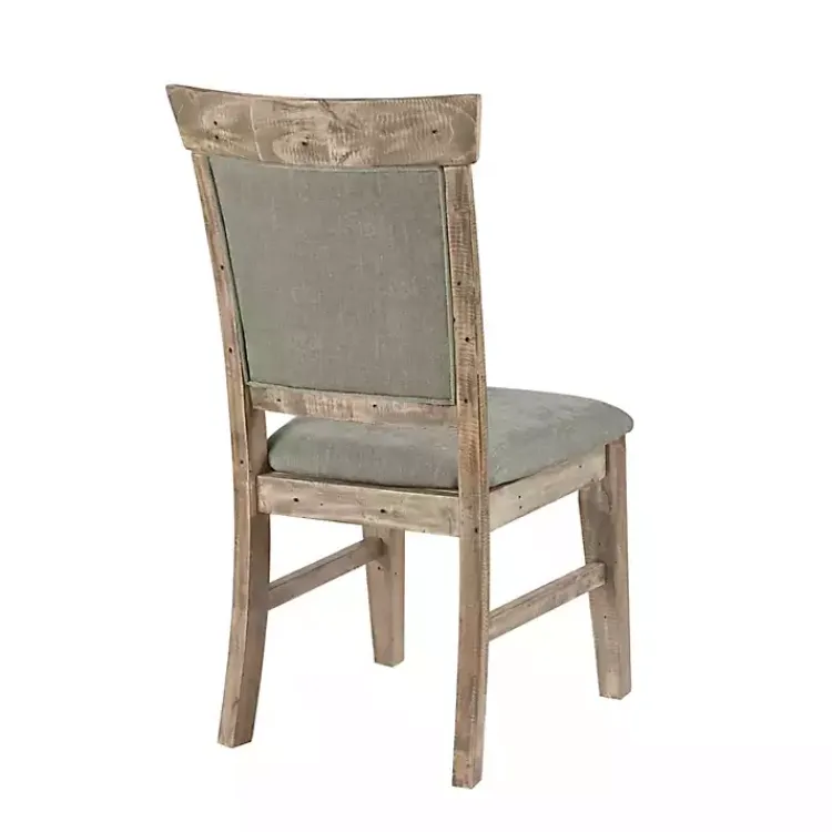 Kirklands Home Upholstered Rustic Dining Chairs, Set of 2 Gray