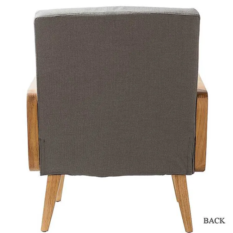 Kirklands Home Upholstered Velvet Accent Chair Gray Discount
