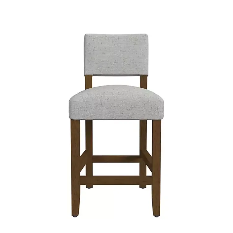 Kirklands Home Upholstered Wood Counter Stool Gray
