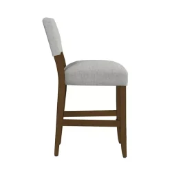 Kirklands Home Upholstered Wood Counter Stool Gray