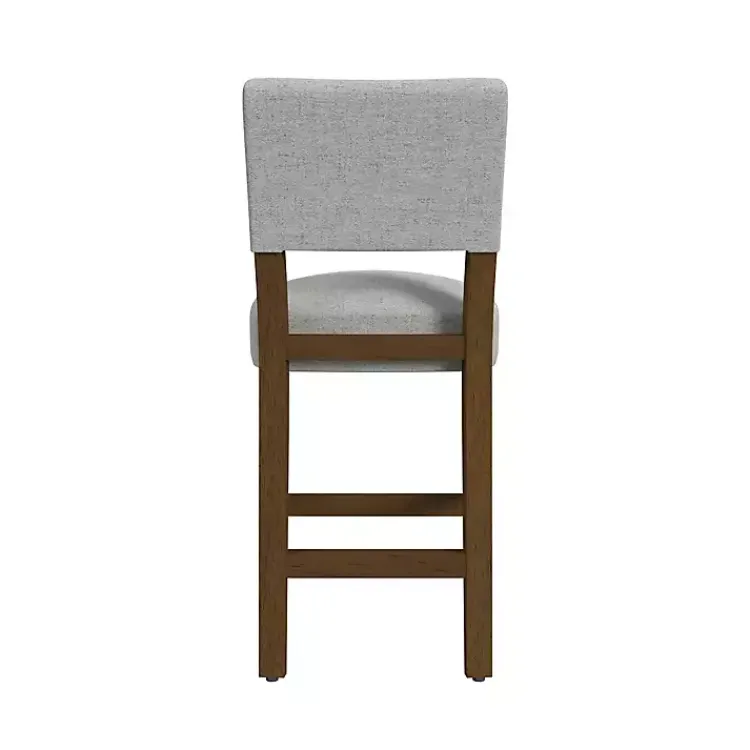 Kirklands Home Upholstered Wood Counter Stool Gray