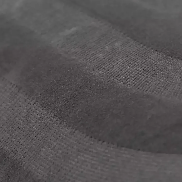 Pillows>Kirklands Home Velvet Abstract Stripe Lumbar Pillow Gray