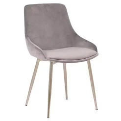 Kirklands Home Velvet Heidi Dining Chair Gray Hot