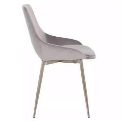 Kirklands Home Velvet Heidi Dining Chair Gray Hot