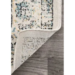Kirklands Home Gray Verona Medallion Area Rug, 5x7 New