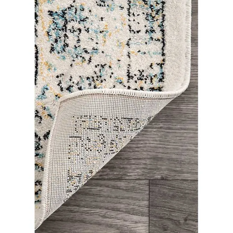 Kirklands Home Gray Verona Medallion Area Rug, 5x7 New