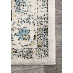 Kirklands Home Gray Verona Medallion Area Rug, 5x7 New