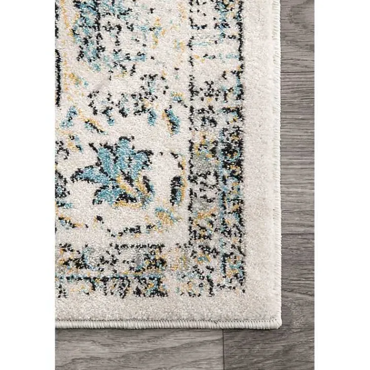 Kirklands Home Gray Verona Medallion Area Rug, 5x7 New