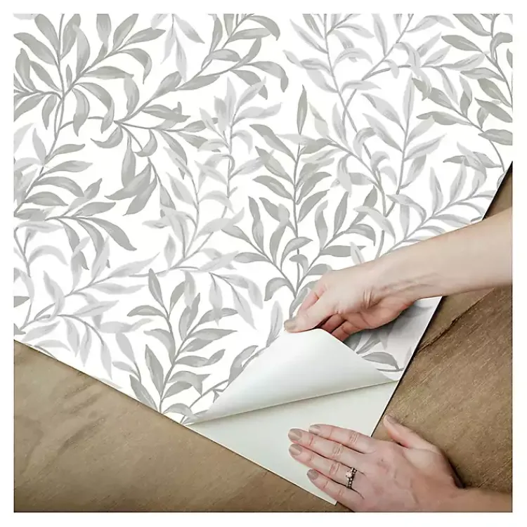 Kirklands Home Vines Peel & Stick Wallpaper Gray Discount