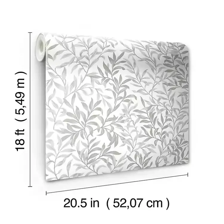 Kirklands Home Vines Peel & Stick Wallpaper Gray Discount