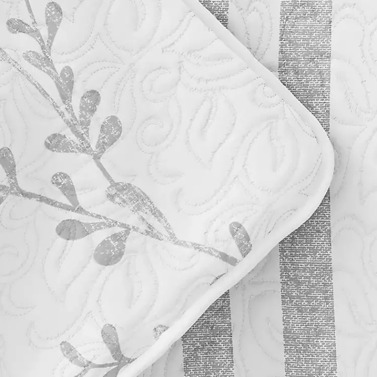 Kirklands Home Gray Vines Reversible 2-pc. Twin Quilt Set Sale