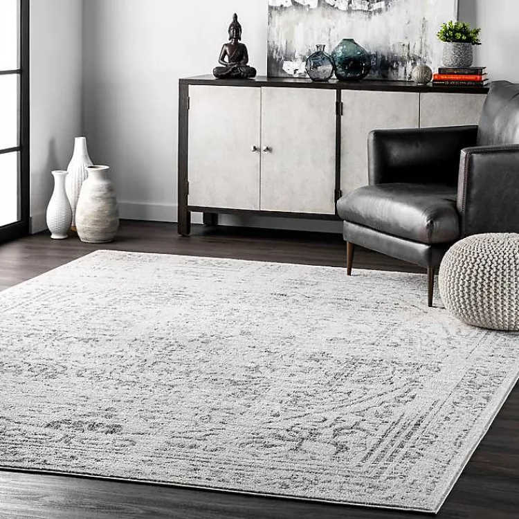Kirklands Home Gray Vintage Distressed Area Rug, 10x14 Outlet