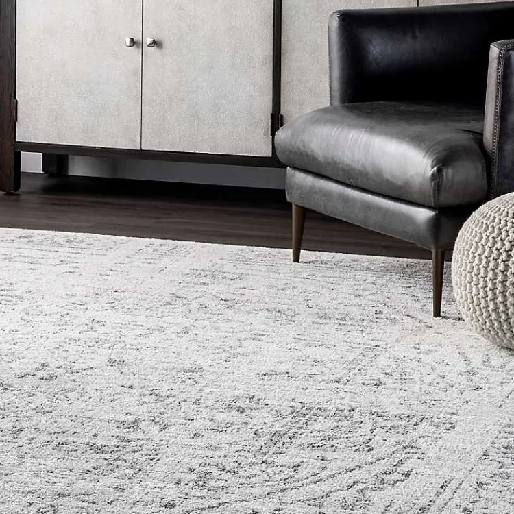 Kirklands Home Gray Vintage Distressed Area Rug, 12x18 Discount
