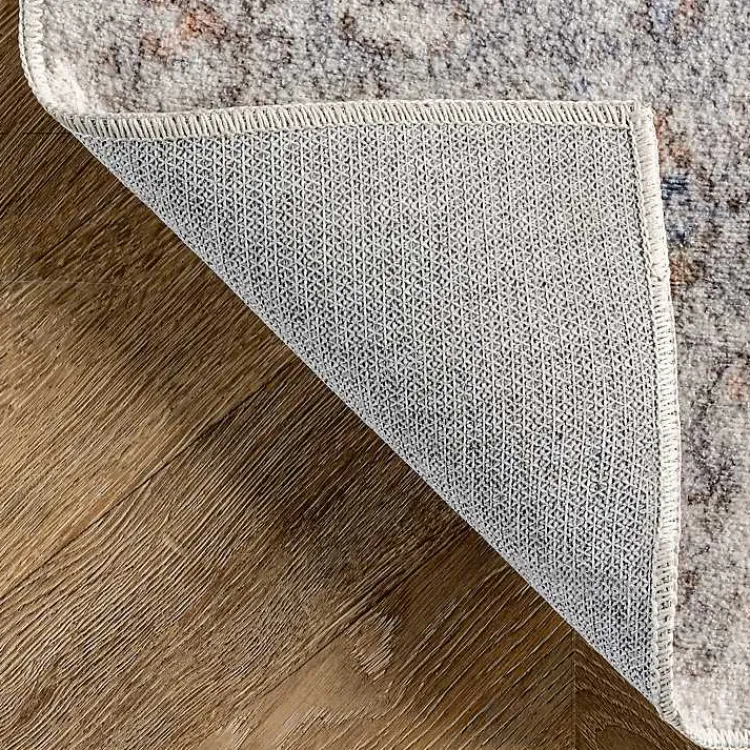 Kirklands Home Vintage Floral Washable Area Rug, 8x10 Gray Sale