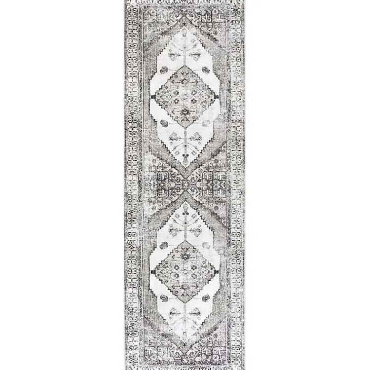 Kirklands Home Gray Vintage Medallion Washable Runner Online