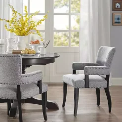 Kirklands Home Warms Nailhead Trim Dining Chair Gray Best