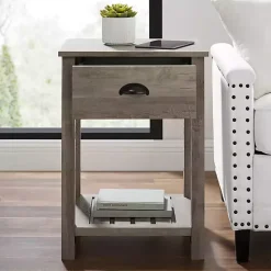 Kirklands Home Wash Country Accent Table Gray Hot
