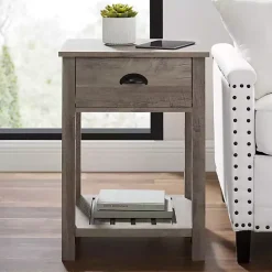 Kirklands Home Wash Country Accent Table Gray Hot