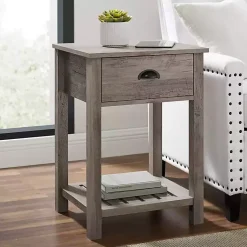 Kirklands Home Wash Country Accent Table Gray Hot