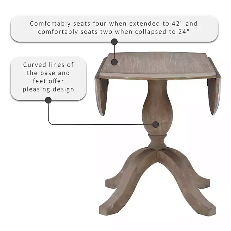 Kirklands Home Gray Wash Drop Leaf Dining Table Discount
