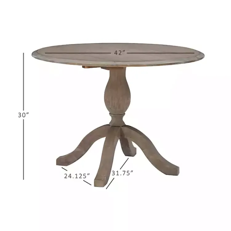 Kirklands Home Gray Wash Drop Leaf Dining Table Discount