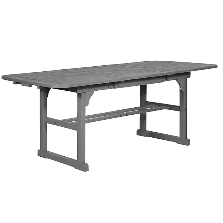 Kirklands Home Wash Extendable Outdoor Dining Table Gray Online