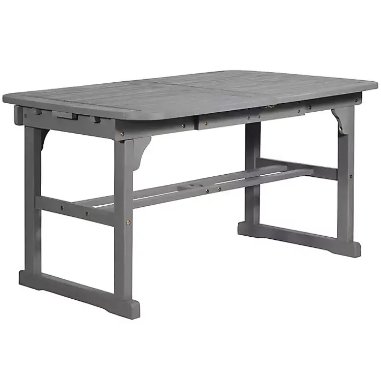 Kirklands Home Wash Extendable Outdoor Dining Table Gray Online
