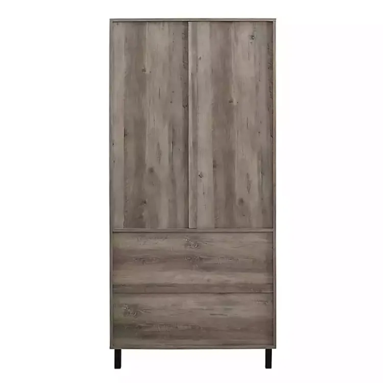 Kirklands Home Wash Glass Door Storage Hutch Gray Hot