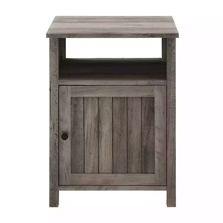 Kirklands Home Wash Grooved Door Side Table Gray Online