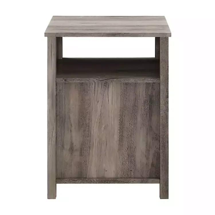 Kirklands Home Wash Grooved Door Side Table Gray Online