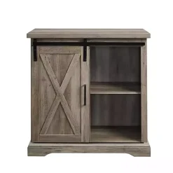 Kirklands Home Wash Sliding Barn Door Cabinet Gray Best
