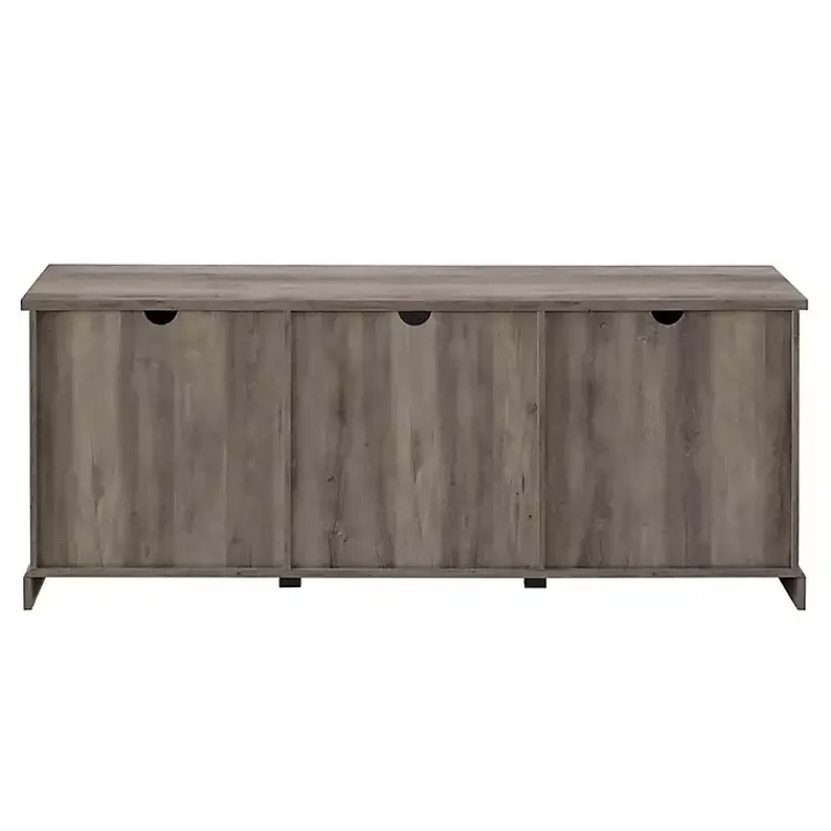 Kirklands Home Wash Sliding Barn Door TV Stand Gray