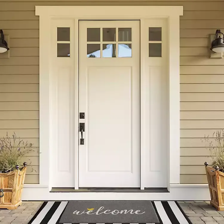 Kirklands Home Gray Welcome Bird Coir Doormat Best
