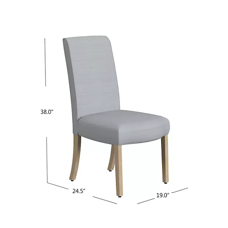 Kirklands Home Whitewashed Dining Chairs, Set of 2 Gray