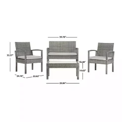 Kirklands Home Wicker Frame 4-pc. Outdoor Living Set Gray Online