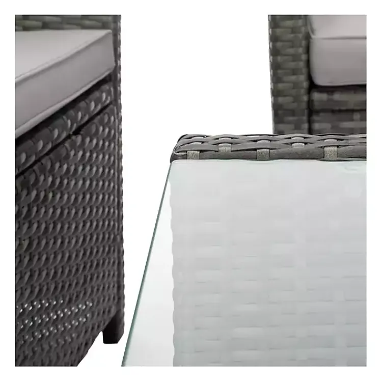 Kirklands Home Wicker 4-pc. Deluxe Outdoor Living Set Gray