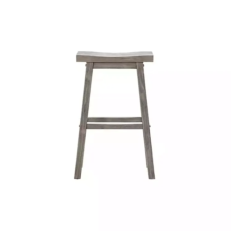 Kirklands Home Wire Brush Saddle Bar Stools, Set of 2 Gray Best