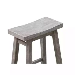 Kirklands Home Wire Brush Saddle Bar Stools, Set of 2 Gray Best