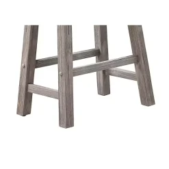 Kirklands Home Wire Brush Saddle Bar Stools, Set of 2 Gray Best