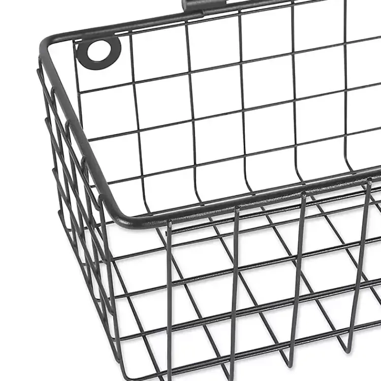 Kirklands Home Gray Wire Wall Baskets, Set of 2 Clearance